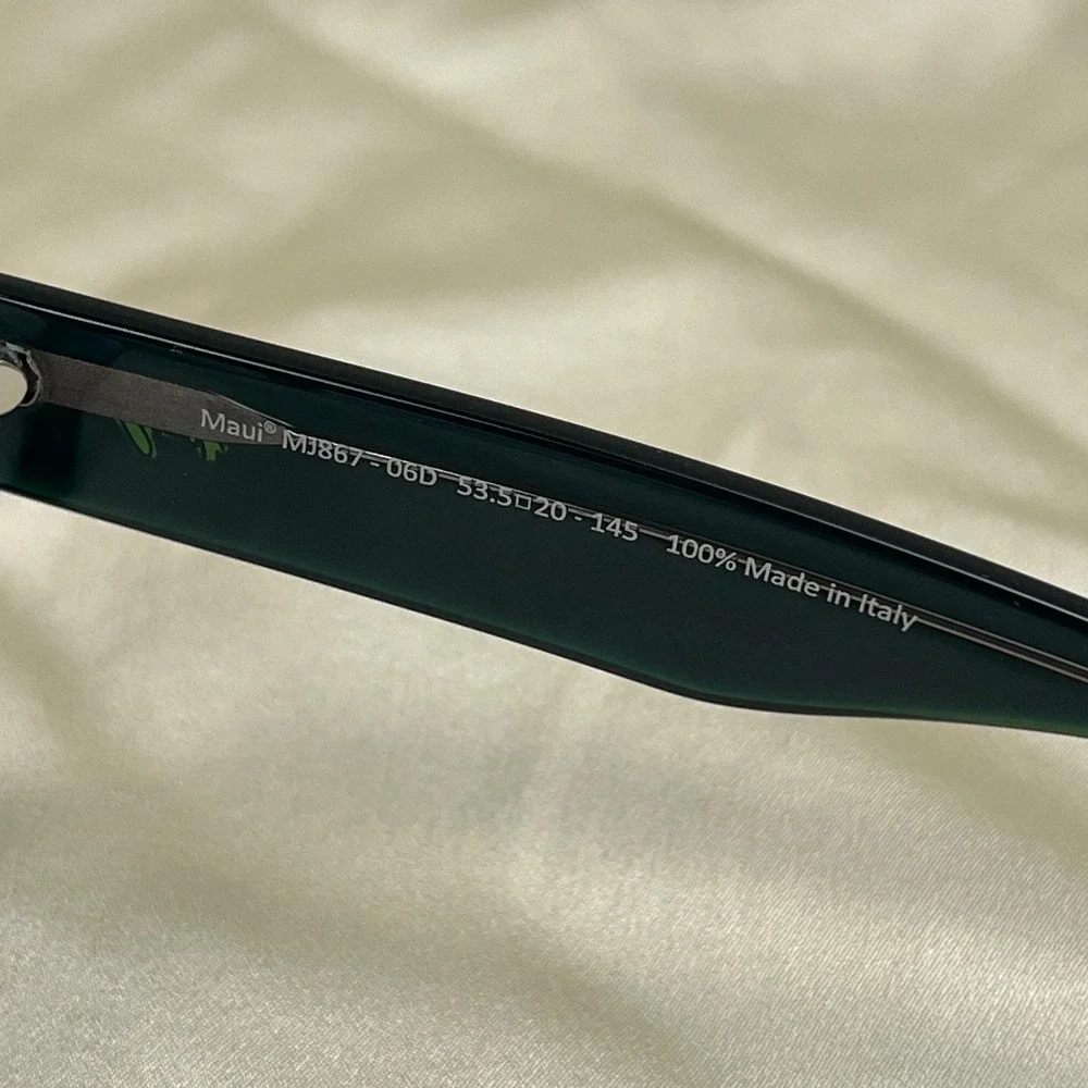 Maui Jim Sunglasses Frames EKOLU STG-BH Black/Green 53.5-20-145 Full Rim‎ MJ867